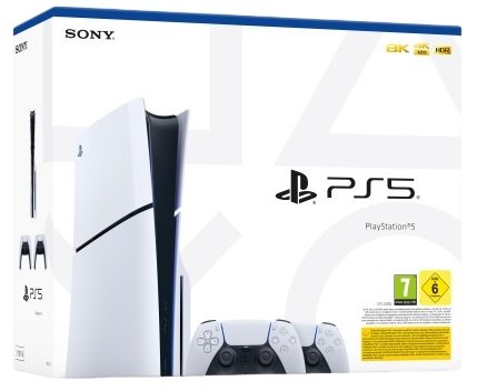 Consola SONY Playstation PS5 Slim + 2 Mandos 1TB (Edición Estándar)