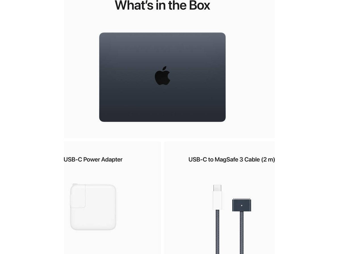 MacBook Air APPLE Medianoche (13'' - Apple M2 8-Core - RAM: 16 GB - 256 GB - GPU 8-Core)