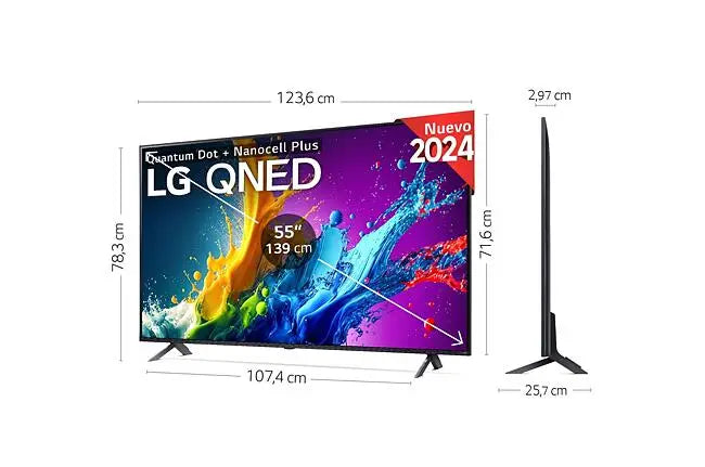 TV LG 55QNED80T6A (QNED - 55'' - 140 cm - 4K Ultra HD - Smart TV)