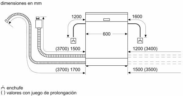 Bosch SMS4EMI06E - Lavavajillas inox de 14 servicios Clase B