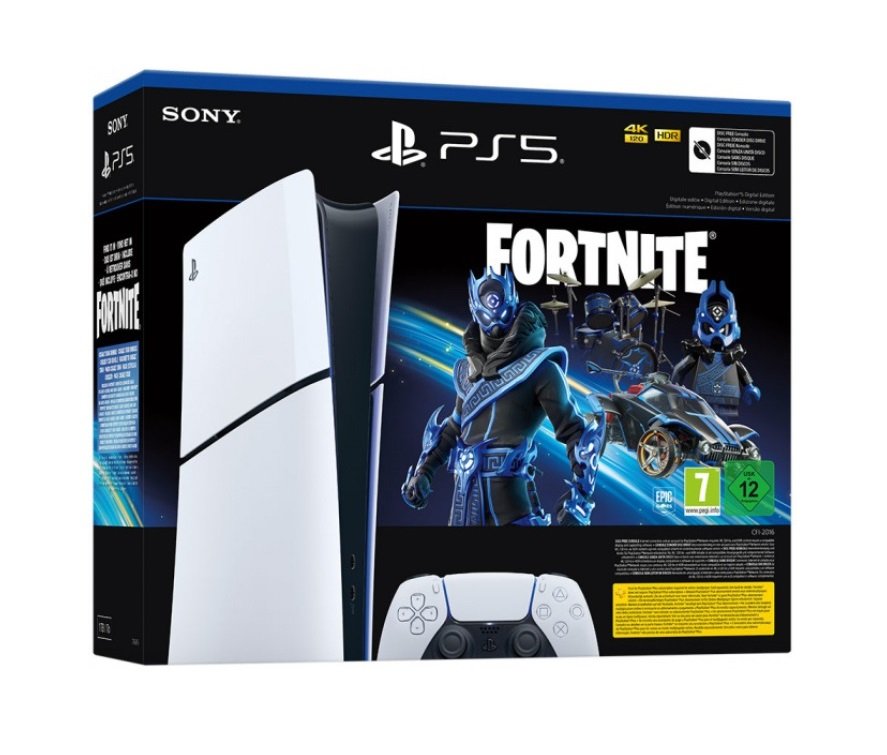 Consola SONY Playstation Edición Digital PS5 Slim + Juego Fortnite 1TB