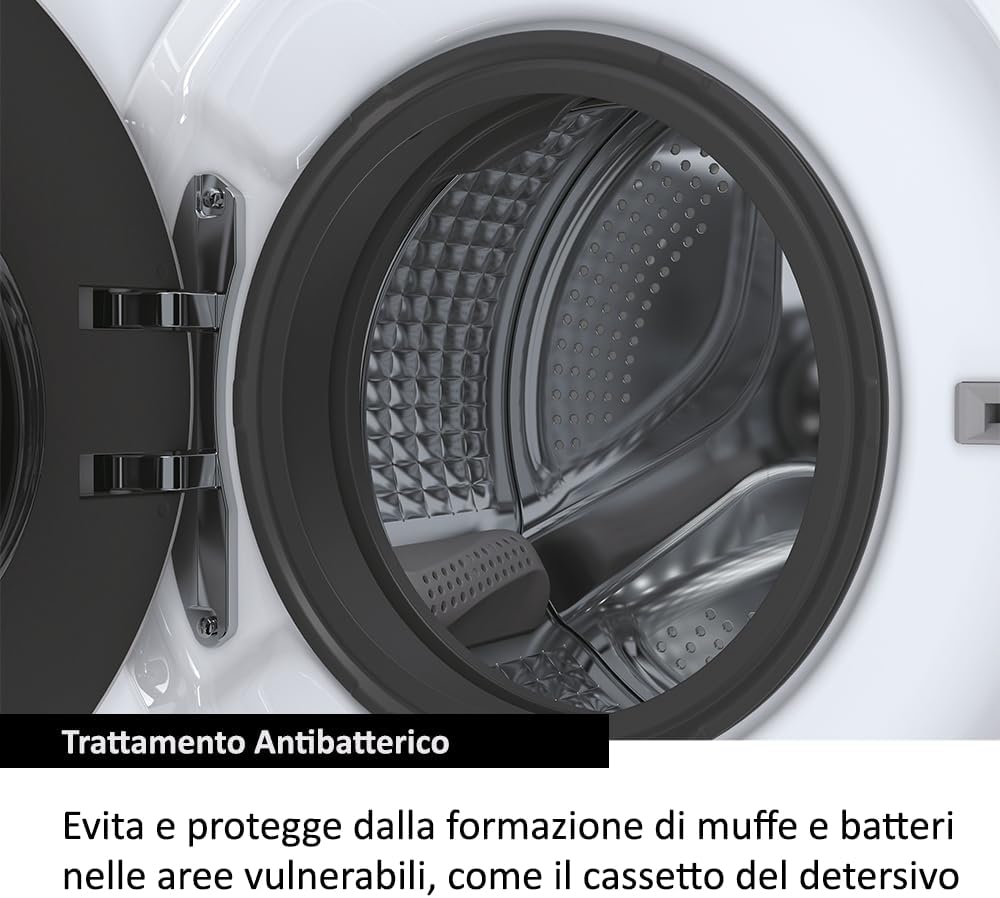 Haier Mini Drum HW50-BP12307-S Lavadora, 5 kg, 1200 vueltas, 6 programas