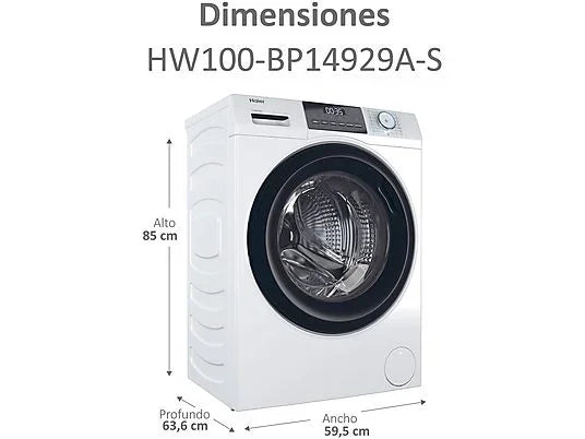 Lavadora carga frontal - Haier I-Pro Series 1 HW100-BP14929A-S, 10 kg