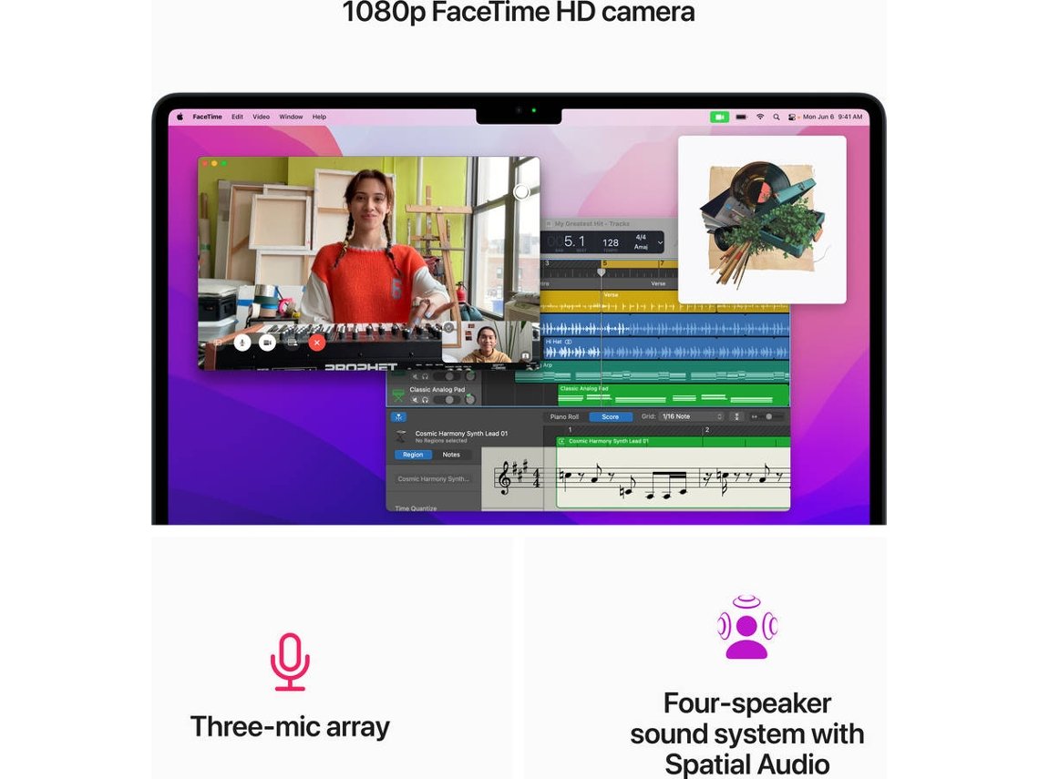 MacBook Air APPLE Medianoche (13'' - Apple M2 8-Core - RAM: 16 GB - 256 GB - GPU 8-Core)