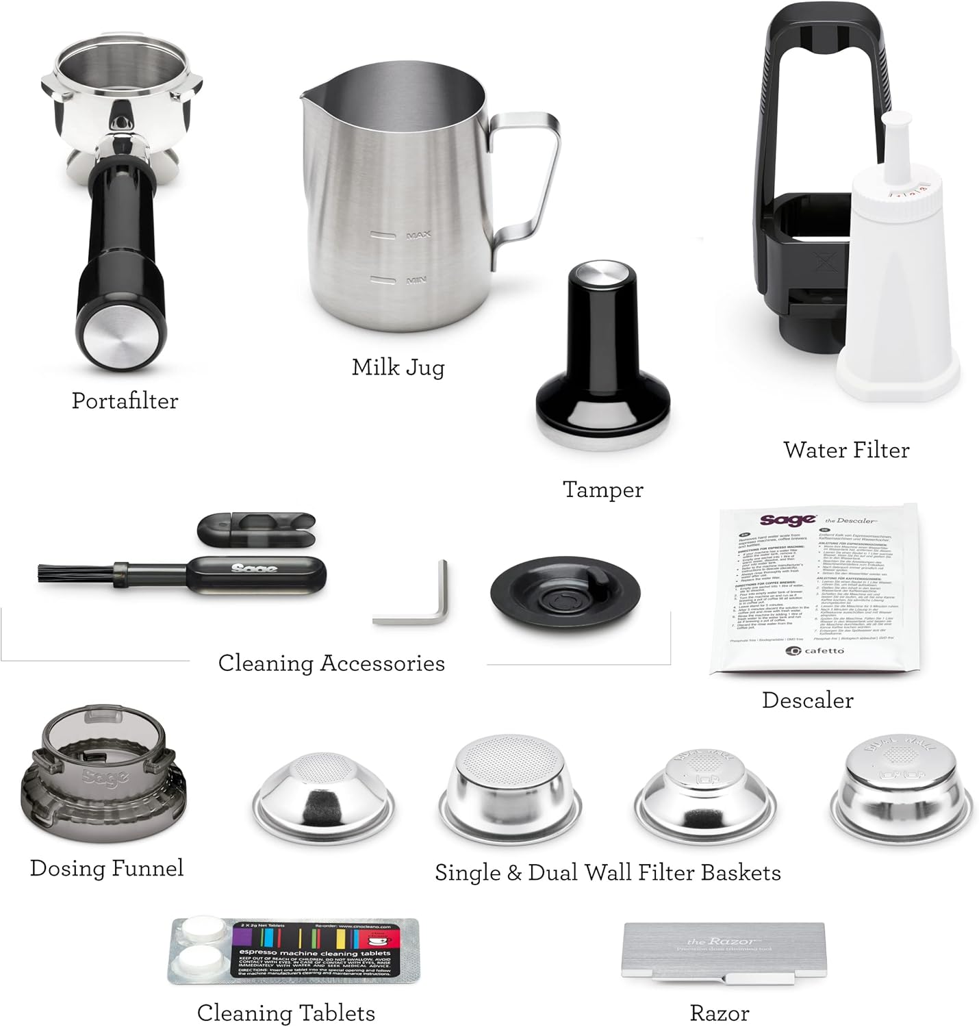 Sage Barista Pro SES878BST - Cafetera Profesional con Espumador de Leche Manual